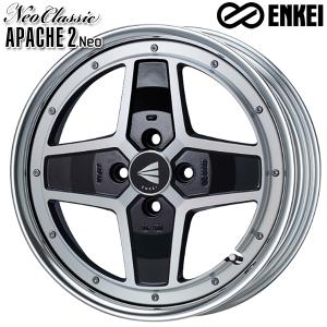 ENKEI エンケイ アパッチ2 ネオ APACHE2 Neo (Lo Disk) 16インチ 5.5J 4H100 +40-45 マシニングブラック アルミホイール単品 1本 4本以上送料無料｜mauto