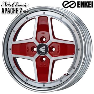 サマータイヤ ホイール4本セット 205/60R16インチ 4H100 ENKEI エンケイ アパッチ2 ネオ (Lo Disk) レッド マッドスター ラジアルA/T ホワイトレター