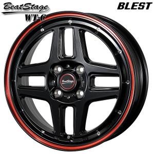 サマータイヤ ホイール4本セット 165/60R15インチ 4H100 BLEST ビートステージ WT-C BK マッドスター ラジアルM/T ホワイトレター