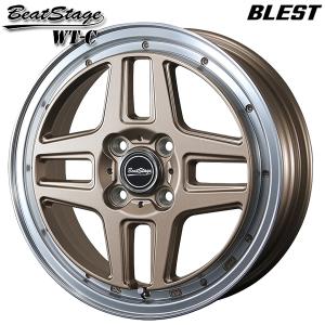 サマータイヤ ホイール4本セット 165/60R15インチ 4H100 BLEST ビートステージ WT-C BR マッドスター ラジアルM/T ホワイトレター