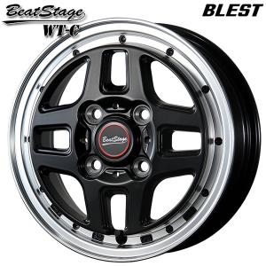 サマータイヤ ホイール4本セット 145/80R12インチ 80/78N 4H100 BLEST ビートステージ WT-C SB バン用 マッドスター ラジアルM/T ホワイトレター