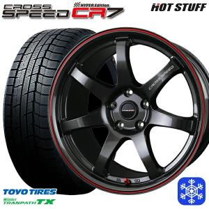 235/50R18インチ TOYO トーヨー ウィンター トランパス TX 5H114.3 スタッドレスタイヤホイール4本セット ホットスタッフ クロススピード CR7｜mauto