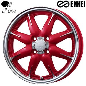 オールシーズンタイヤ ホイール4本セット 155/65R14インチ 4H100 ENKEI エンケイ オール ワン レッド クムホ ソルウス 4S HA32