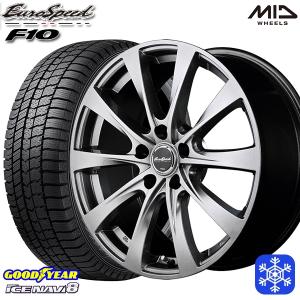 数量限定 195/65R15インチ グッドイヤー アイスナビ8 ICE NAVI8 5H114.3 スタッドレスタイヤホイール4本セット MID ユーロスピード F10｜mauto