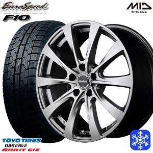 25〜26日+5倍 205/60R16インチ トーヨー ガリット ギズ TOYO GARIT GIZ 5H114.3 スタッドレスタイヤホイール4本セット MID ユーロスピード F10｜mauto