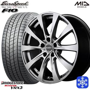 25〜26日+5倍 205/65R16インチ ブリヂストン ブリザック VRX3 5H114.3 スタッドレスタイヤホイール4本セット MID ユーロスピード F10｜mauto