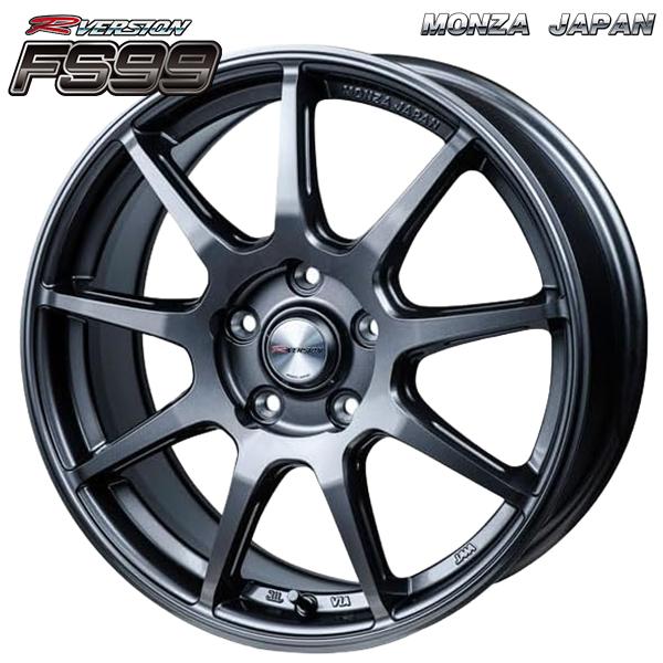 MONZA Rバージョン FS99 18インチ 8.5J 5H114.3 +45 チタンガンメタ ア...