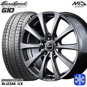 195/65R15インチ ブリヂストン ブリザック アイス BLIZZAK ICE 5H114.3 スタッドレスタイヤホイール4本セット MID ユーロスピード G10｜mauto