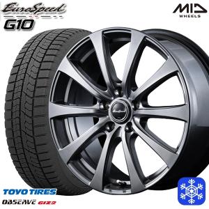 25〜26日+5倍 205/65R15インチ TOYO OBSERVE GIZ2 トーヨー オブザーブ ギズ2 5H114.3 スタッドレスタイヤホイール4本セット MID ユーロスピード G10｜mauto