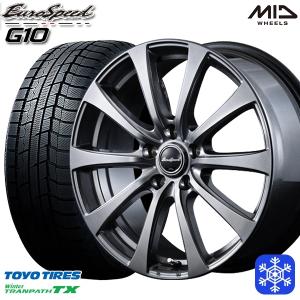 235/50R18インチ TOYO トーヨー ウィンター トランパス TX 5H114.3 スタッドレスタイヤホイール4本セット MID ユーロスピード G10｜mauto