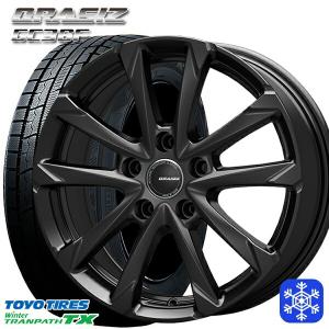80ハリアー 225/65R17インチ TOYO トーヨー ウィンター トランパス TX 5H114.3 スタッドレスタイヤホイール4本セット クレイシズ GC36F ブラック