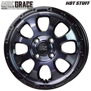 サマータイヤ ホイール4本セット 145/80R12インチ 80/78N 4H100 ホットスタッフ マッドクロス グレイス BKC/BK バン用 マッドスター ラジアルM/T ホワイトレター