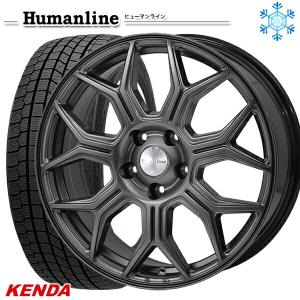 225/60R17インチ ケンダ KENDA KR36 5H114.3 スタッドレスタイヤホイール4本セット ヒューマンライン HS10M DG｜mauto