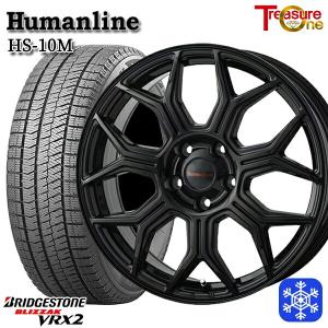 60プリウス 195/60R17インチ ブリヂストン ブリザック VRX2 5H114.3 スタッドレスタイヤホイール4本セット ヒューマンライン HS10M BK｜mauto