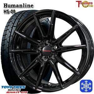 215/60R16インチ トーヨー ガリット ギズ TOYO GARIT GIZ 5H114.3 スタッドレスタイヤホイール4本セット ヒューマンライン HS08 BK