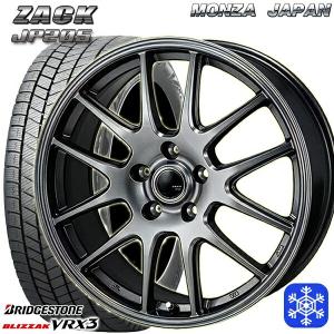 215/60R16インチ ブリヂストン ブリザック VRX3 5H114.3 スタッドレスタイヤホイール4本セット MONZA ZACK ザック JP205