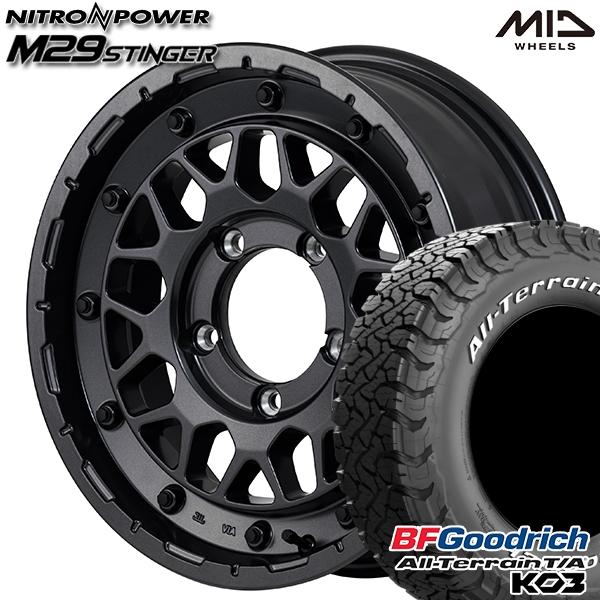 ジムニーシエラ専用 ホイールセット 215/70R16インチ 5H139 MID ナイトロパワー M...