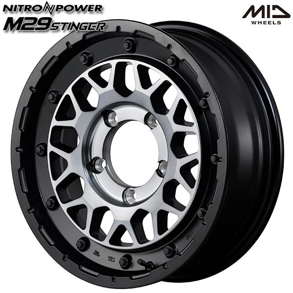 ジムニーシエラ専用 ホイールセット 225/70R16インチ 5H139 MID ナイトロパワー M...