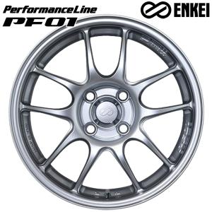 25〜26日+5倍 ENKEI エンケイ パフォーマンスライン PF01 15インチ 5.0J 4H100 +45 スパークルシルバー アルミホイール単品 4本セット 送料無料｜mauto