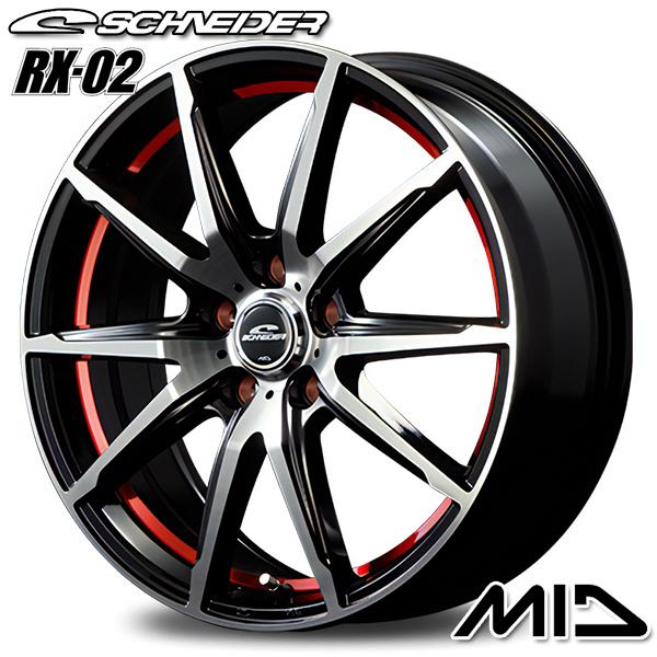 サマータイヤ ホイール4本セット 165/60R14インチ 4H100 MID シュナイダー RX-...