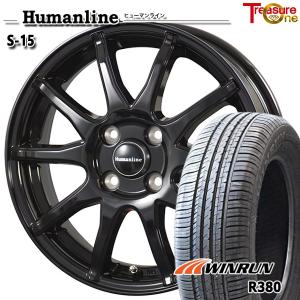 サマータイヤ ホイール4本セット 165/60R14インチ 4H100 ヒューマンライン S15 BK ウィンラン R380｜mauto