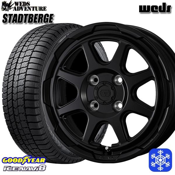 155/65R14インチ グッドイヤー アイスナビ8 ICE NAVI8 4.5J 4H100 スタ...