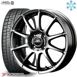 165/55R15インチ ヨコハマ アイスガード IG50+ 4H100 スタッドレスタイヤホイール4本セット MID シュナイダー スタッグ MG