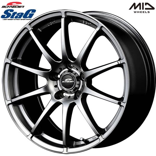 シエンタ等 MID シュナイダー スタッグ 15インチ 6.0J 5H100 +45 メタリックグレ...
