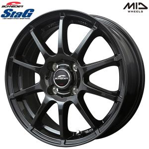 MID シュナイダー スタッグ 14インチ 4.5J 4H100 +43 ストロングガンメタ アルミホイール単品 4本セット 送料無料｜mauto