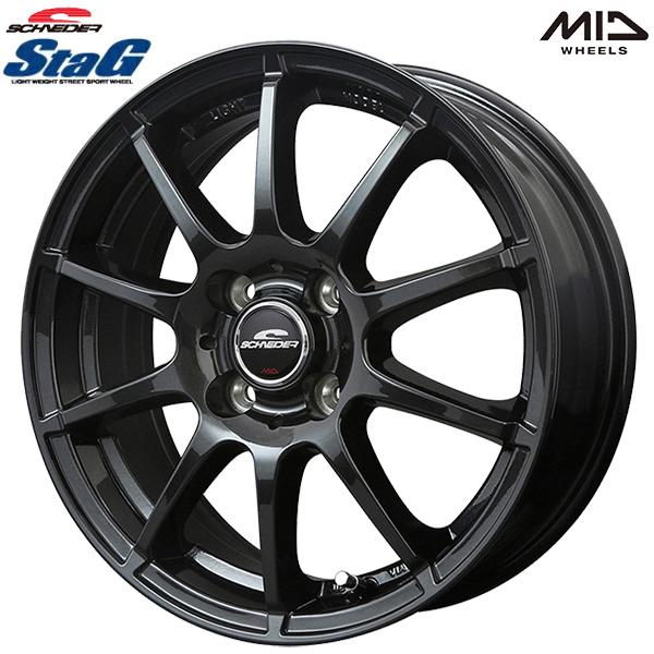N-BOX等 MID シュナイダー スタッグ 15インチ 4.5J 4H100 +43 ストロングガ...