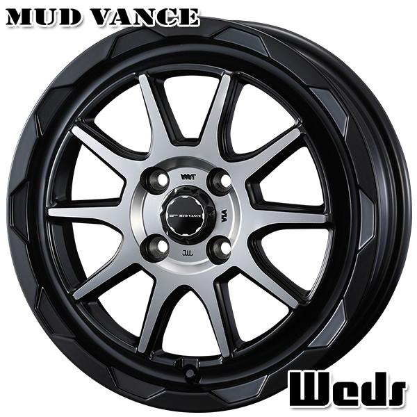 サマータイヤ ホイール4本セット 145R12インチ 6PR 4H100 Weds MUD VANC...