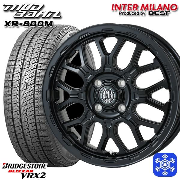 155/65R14インチ ブリヂストン ブリザック VRX2 4H100 スタッドレスタイヤホイール...