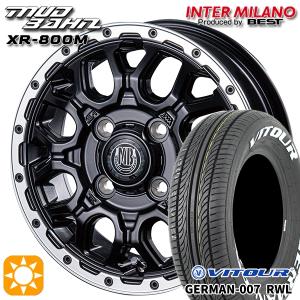 サマータイヤ ホイール4本セット 165/70R12 4H100 BEST MUD BAHN マッドバーン XR-800M MBK/RP バン用 ヴィツァー GERMAN 007 RWL ホワイトレター