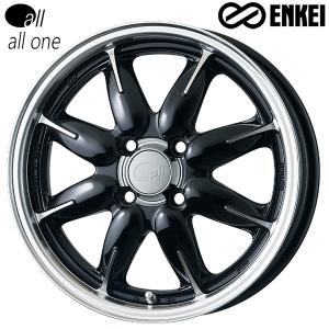 オールシーズンタイヤ ホイール4本セット 155/65R14インチ 4H100 ENKEI エンケイ オール ワン BK クムホ ソルウス 4S HA32