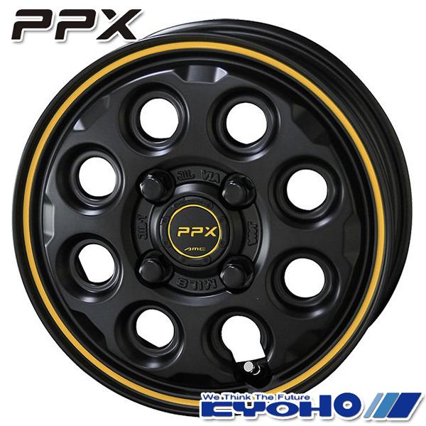 サマータイヤ ホイール4本セット 145/80R12インチ 80/78N 4H100 共豊 PPX ...