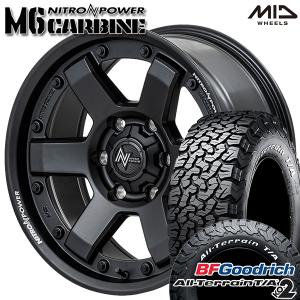 サマータイヤ ホイール4本セット 285/70R17インチ 6H139 MID ナイトロパワー M6 カービン GB BF グッドリッチ オールテレーン T/A KO2 ホワイトレター｜mautogallery