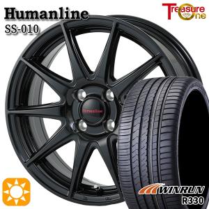 サマータイヤ ホイール4本セット 205/40R17インチ 4H100 ヒューマンライン SS010 BK ウィンラン R330