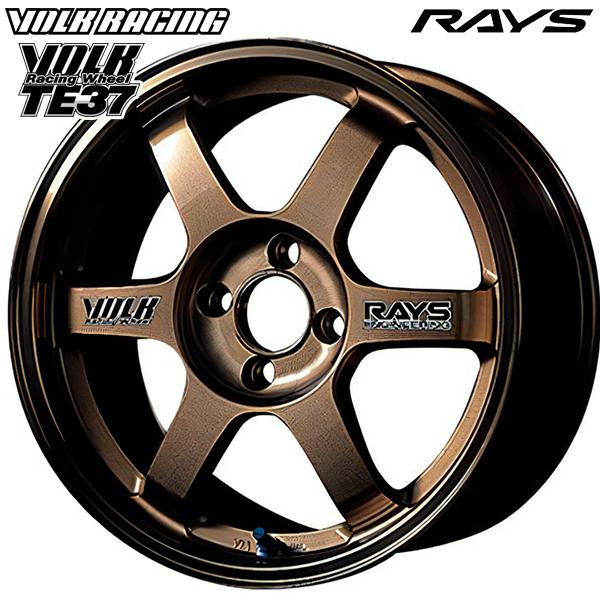 RAYS レイズ ボルクレーシング TE37 14インチ 6.0J 4H100 +38 BR アルミ...