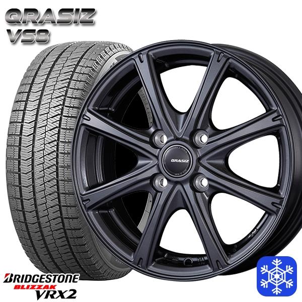 155/65R14インチ ブリヂストン ブリザック VRX2 4.5J 4H100 スタッドレスタイ...