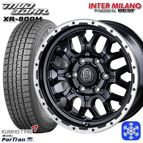 195/80R15インチ KUMHO クムホ ウインターポートラン CW61 6H139.7 BES...