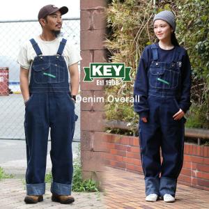 【裾上げ無料】KEY INDUSTRIES,INC. デニムオーバーオール 273 キー インダストリーズ インク Denim Overall 12oz Overall サロペット  ノンウォッシュ