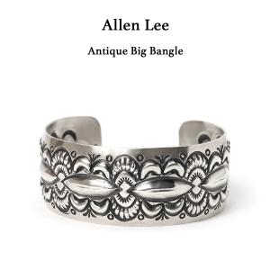 Allen Lee アレン・リー Antique Big Bangle アンティーク ビッグ バングル ナバホ族 インディアンジュエリー スタンプワーク リポウズ シルバー ジュエリー