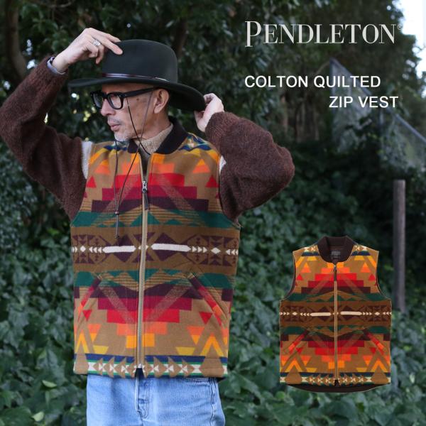 PENDLETON ペンドルトン COLTON QUILTED ZIP VEST ウールベスト ジャ...