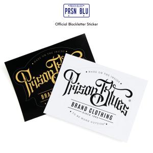 オフィシャル ブラックレター ロゴ ステッカー PRISON BLUES プリズンブルース プリズンブルー｜mavazishopping