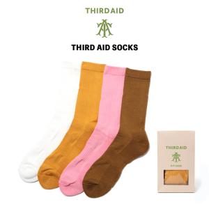 THIRD AID サードエイド THIRD AID SOCKS ソックス 全4色 靴下 スポーツソックス エジプト綿 コットン100% BROTHER BRIDGE WHITE GOLD  PINK KIWI｜mavazishopping