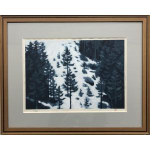 東山魁夷 生前作「 青渓 」 リトグラフ 版画 日本画 絵画 ひがしやま
