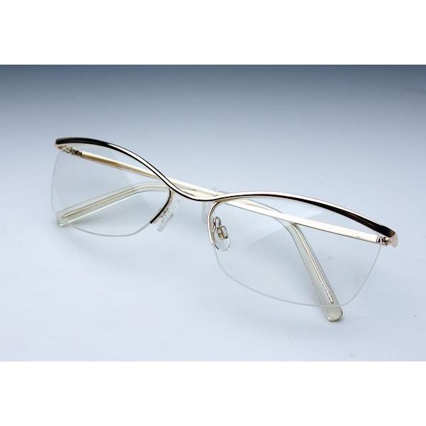 ダテメガネ メンズ 高品質 メタル ナイロール モデル 新品/ゴールド 哀川翔 Gackt タイプ