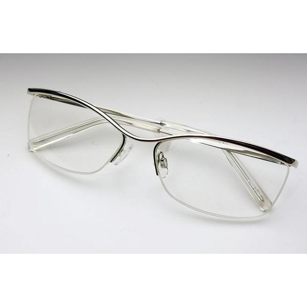 ダテメガネ メンズ 高品質 メタル ナイロール モデル 新品/シルバー 哀川翔 Gackt タイプ