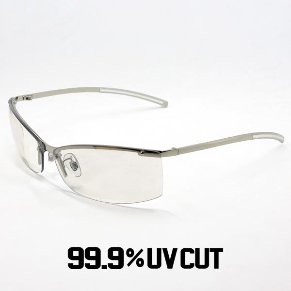 サングラス メンズ おしゃれ シンプルな２ポイント ライトスモーク フラッシュ ミラー 新品