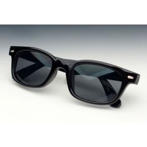 サングラス メンズ ウェリントン型 細デザイン 新品 黒 ブラックレンズ